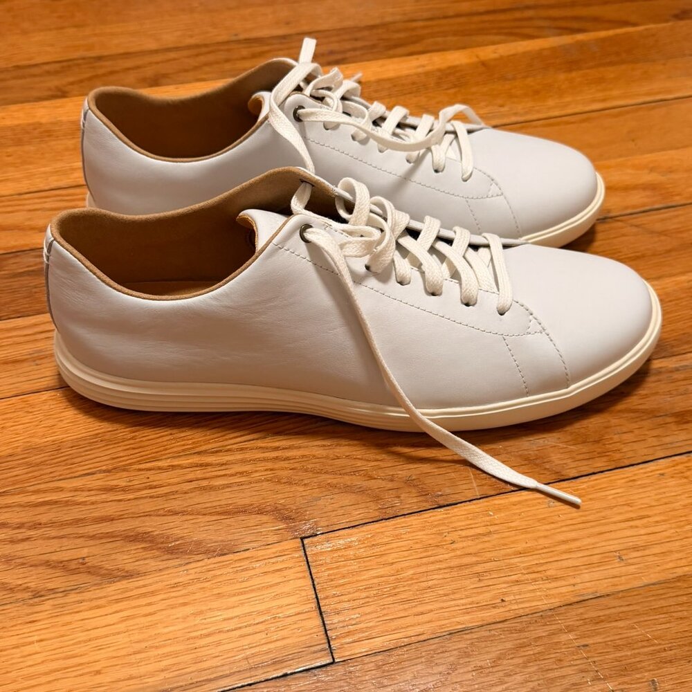 Cole Haan Crown Vintage Leather Sneakers White | Men’s 9.5 Casual Shoes